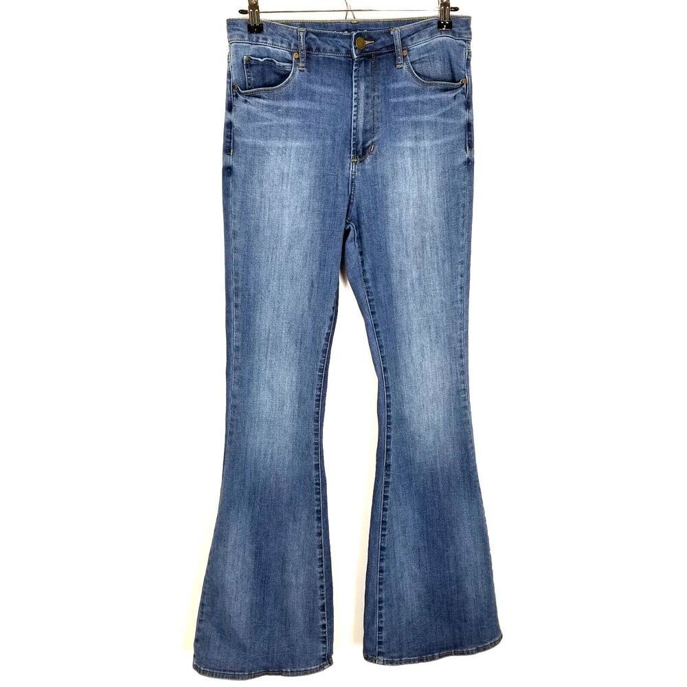 Articles Society Flare Jeans Women Sz 28 Blue Wide Bell Bottom Retro Hippie Y2K